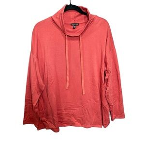 Eileen Fisher Funnel‎ Neck Sweatshirt – Tencel Organic Cotton Blend – M